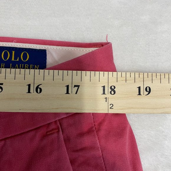 Polo Ralph Lauren Polo Pants Men 36x33 Salmon Pastel Pink Chino Stretch Slim Fit - Picture 9 of 11